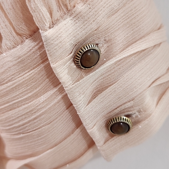 NWOT SANDRO Shimmer Long Sleeve Long Dress size 42 - Picture 6 of 7